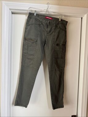 UNIONBAY Olive Green Cargo Pants Juniors Size 7 Skinny Utility
